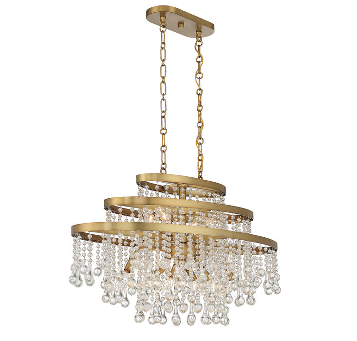 Savoy House 1-1867-10-322 Ten Light Chandelier, Warm Brass
