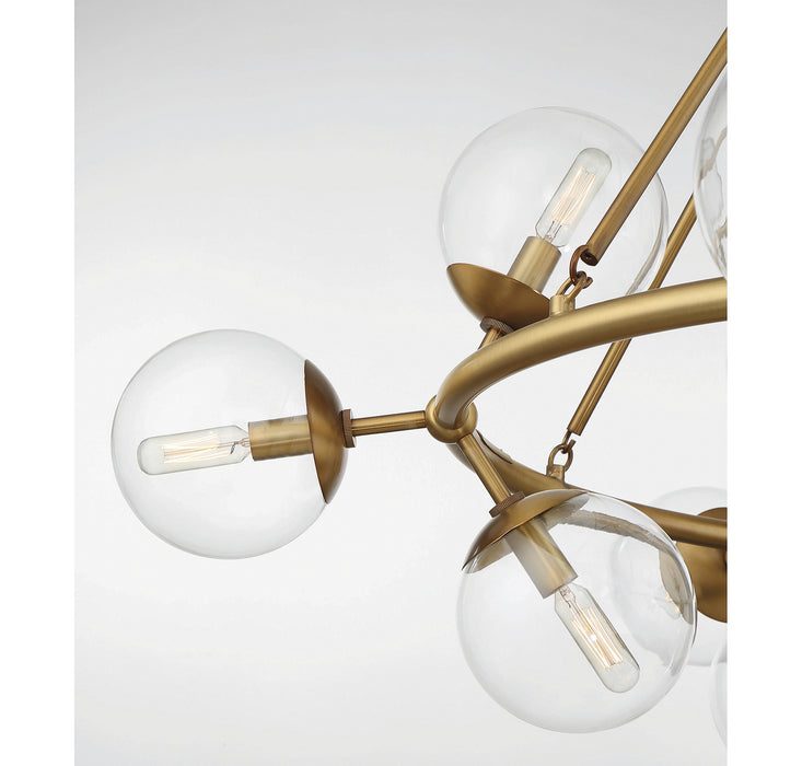 Savoy House 1-1932-15-322 15 Light Chandelier, Warm Brass