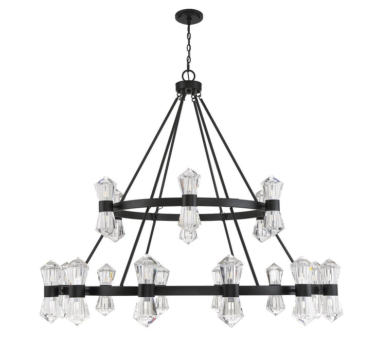 Savoy House 1-1938-36-89 LED Chandelier, Matte Black