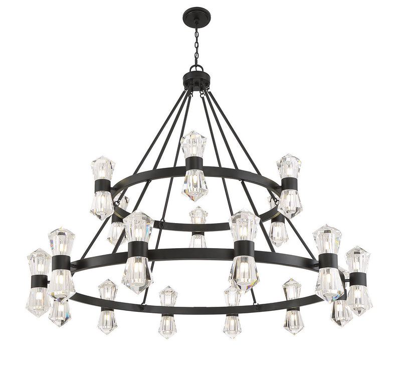 Savoy House 1-1938-36-89 LED Chandelier, Matte Black