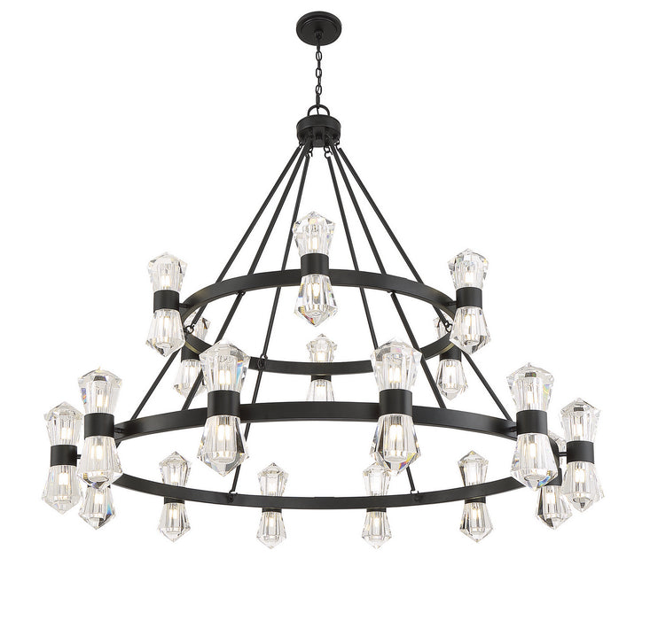Savoy House 1-1938-36-89 LED Chandelier, Matte Black