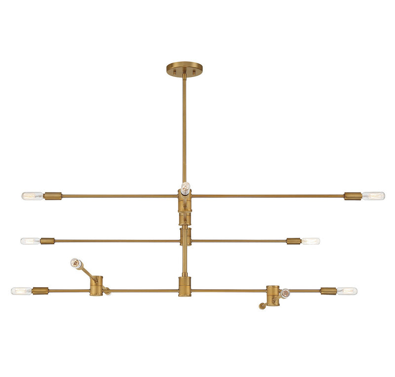 Savoy House 1-7001-12-322 12 Light Chandelier, Warm Brass