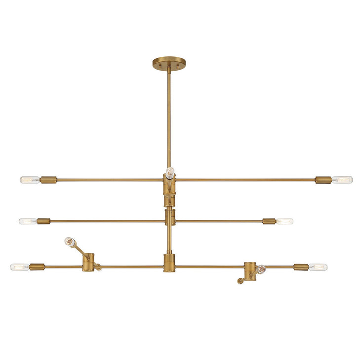 Savoy House 1-7001-12-322 12 Light Chandelier, Warm Brass
