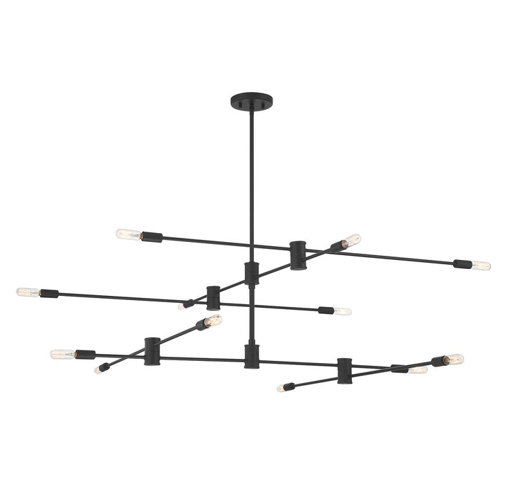 Savoy House 1-7001-12-89 12 Light Chandelier, Matte Black
