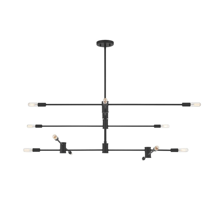 Savoy House 1-7001-12-89 12 Light Chandelier, Matte Black