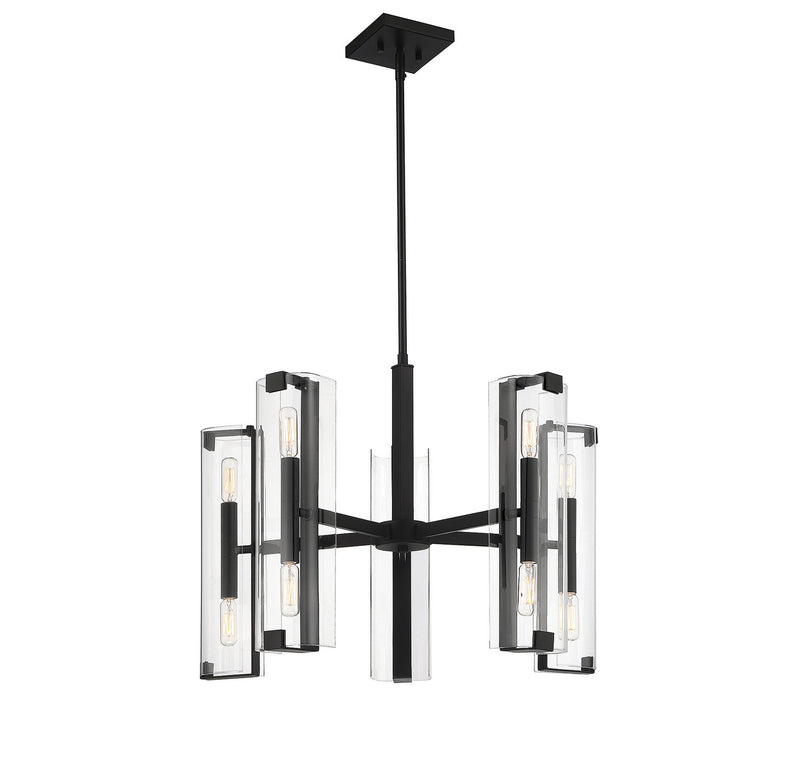 Savoy House 1-9772-10-89 Ten Light Chandelier, Matte Black