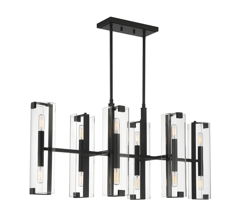 Savoy House 1-9773-12-89 12 Light Chandelier, Matte Black