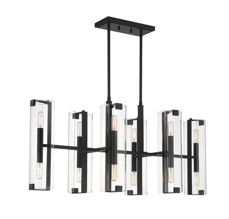 Savoy House 1-9773-12-89 12 Light Chandelier, Matte Black