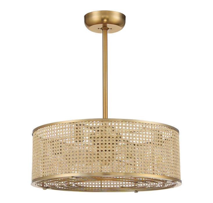 Savoy House 25-FD-1650-322 Four Light Fan D'lier, Warm Brass