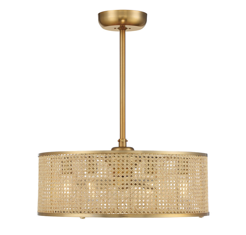 Savoy House 25-FD-1650-322 Four Light Fan D'lier, Warm Brass