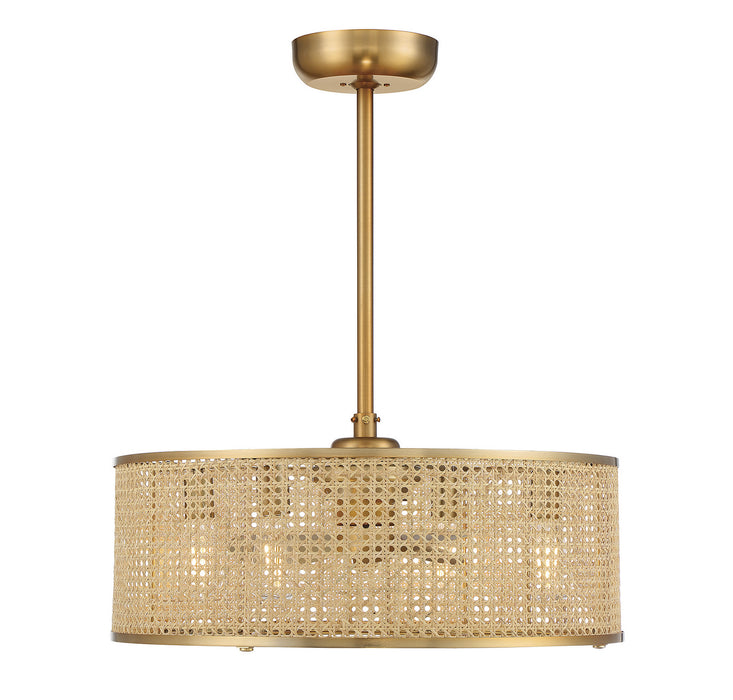 Savoy House 25-FD-1650-322 Four Light Fan D'lier, Warm Brass