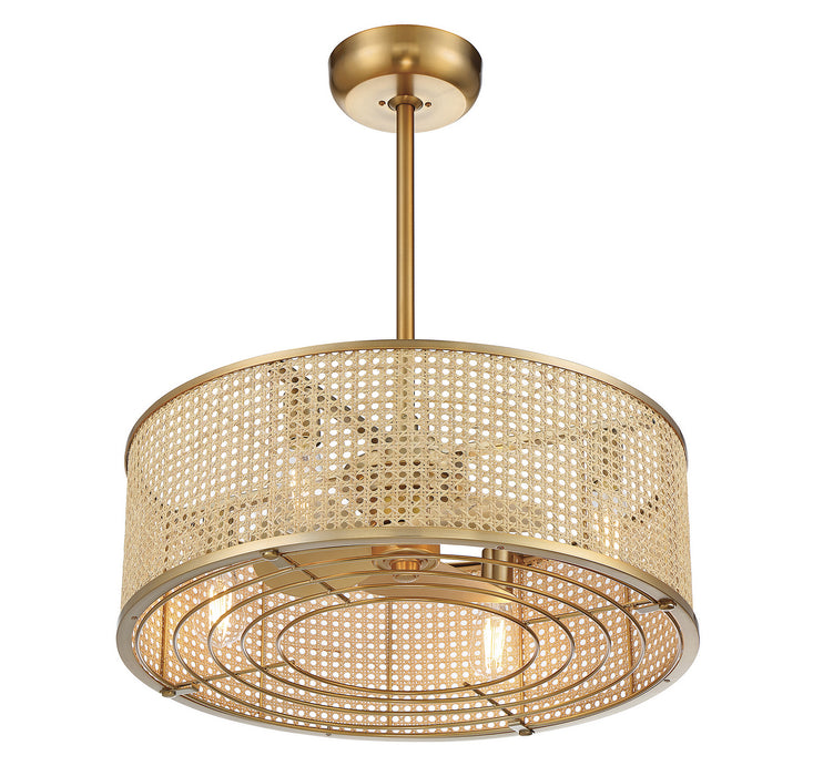 Savoy House 25-FD-1650-322 Four Light Fan D'lier, Warm Brass