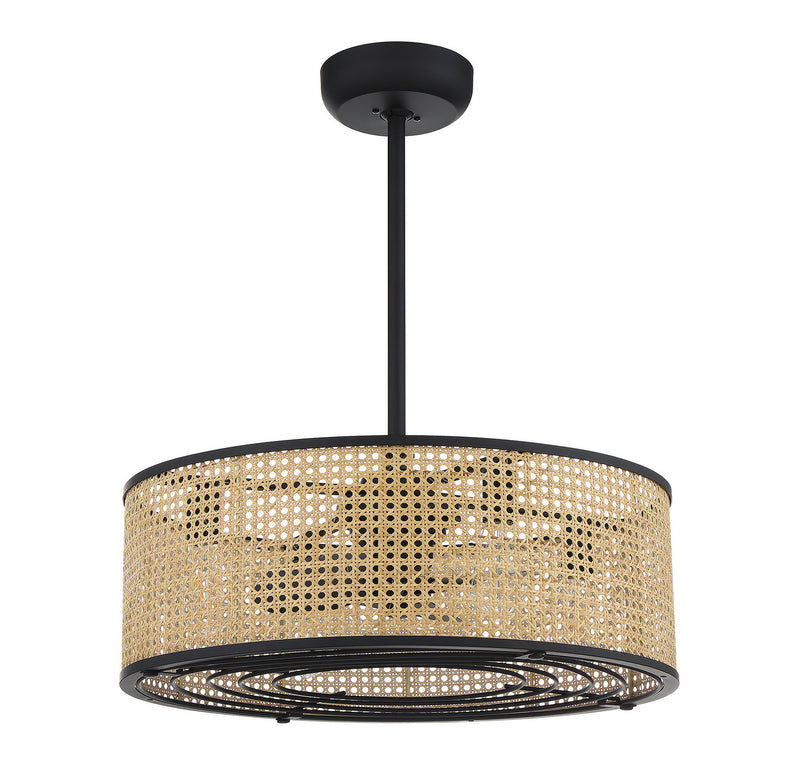 Savoy House 25-FD-1650-89 Four Light Fan D'lier, Matte Black