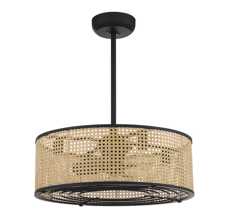 Savoy House 25-FD-1650-89 Four Light Fan D'lier, Matte Black