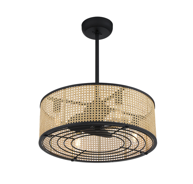 Savoy House 25-FD-1650-89 Four Light Fan D'lier, Matte Black
