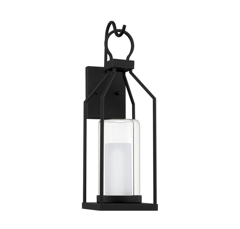 Savoy House 5-1985-BK One Light Outdoor Wall Lantern, Matte Black