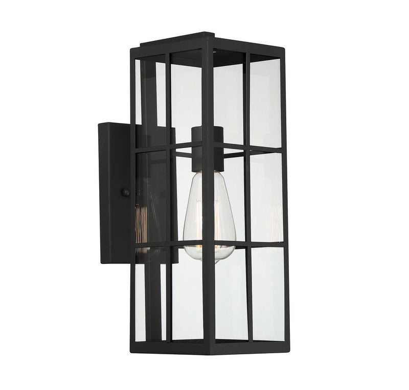 Savoy House 5-1989-BK One Light Outdoor Wall Lantern, Matte Black