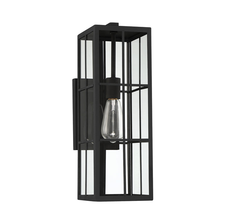 Savoy House 5-1990-BK One Light Outdoor Wall Lantern, Matte Black
