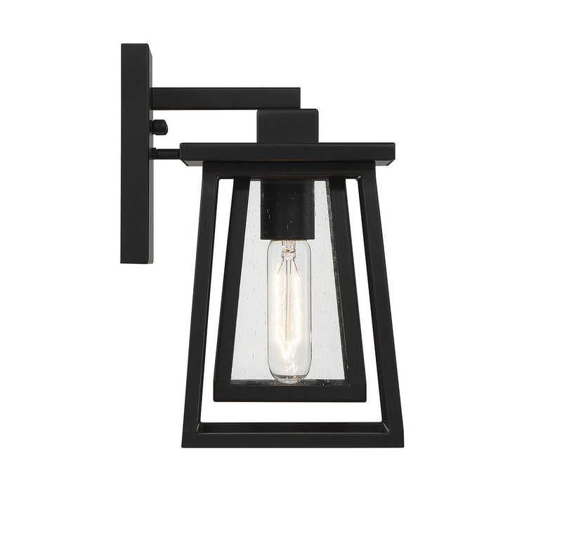 Savoy House 5-2020-BK One Light Outdoor Wall Lantern, Matte Black