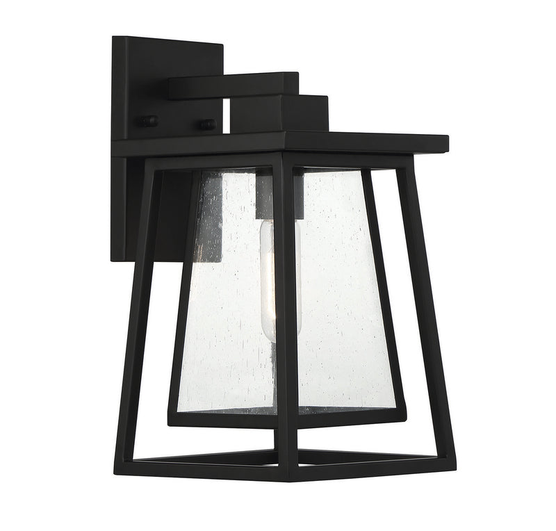 Savoy House 5-2021-BK One Light Outdoor Wall Lantern, Matte Black