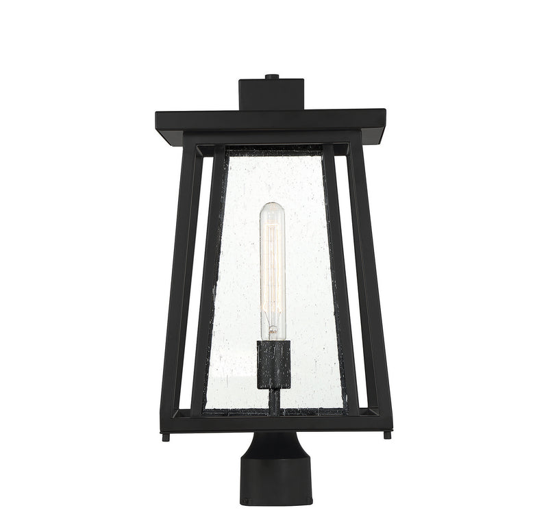 Savoy House 5-2024-BK One Light Outdoor Post Lantern, Matte Black