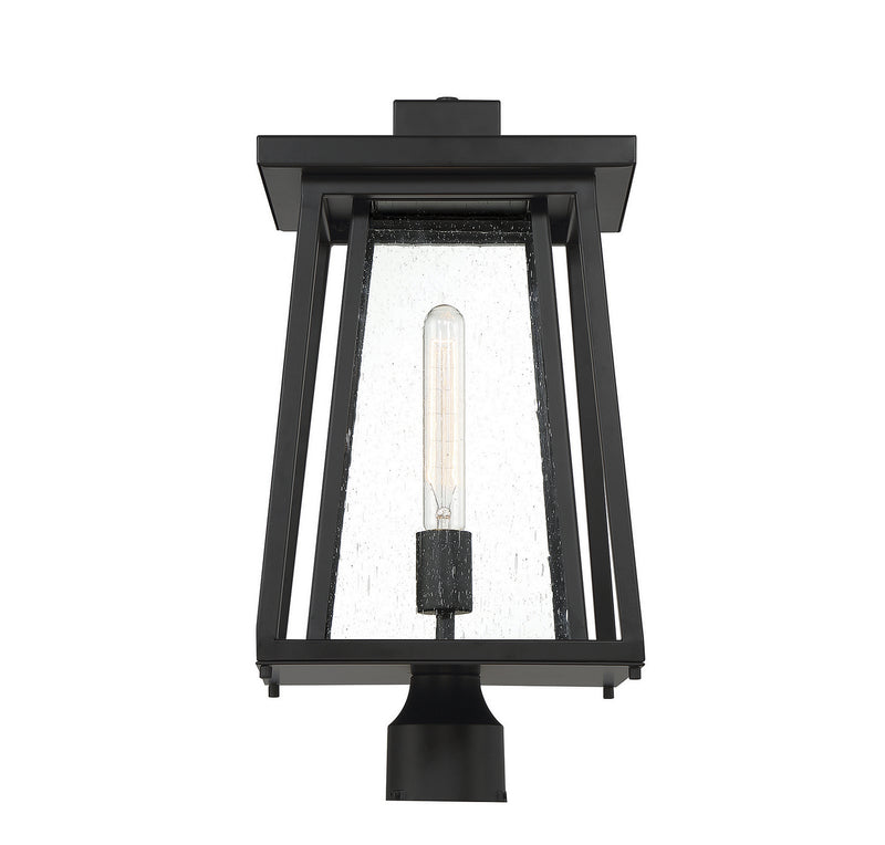 Savoy House 5-2024-BK One Light Outdoor Post Lantern, Matte Black