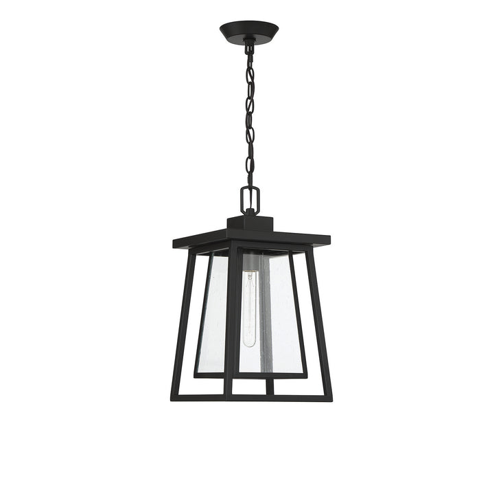 Savoy House 5-2025-BK One Light Outdoor Hanging Lantern, Matte Black