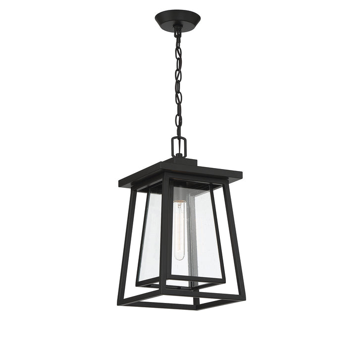 Savoy House 5-2025-BK One Light Outdoor Hanging Lantern, Matte Black