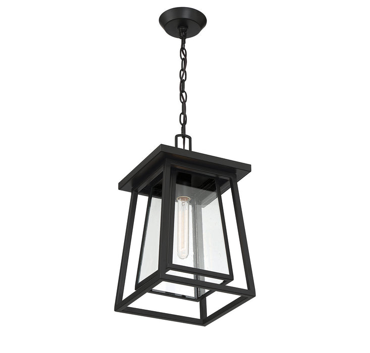 Savoy House 5-2025-BK One Light Outdoor Hanging Lantern, Matte Black