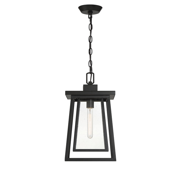 Savoy House 5-2025-BK One Light Outdoor Hanging Lantern, Matte Black