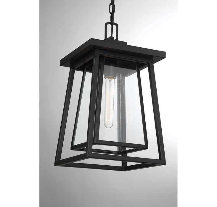 Savoy House 5-2025-BK One Light Outdoor Hanging Lantern, Matte Black