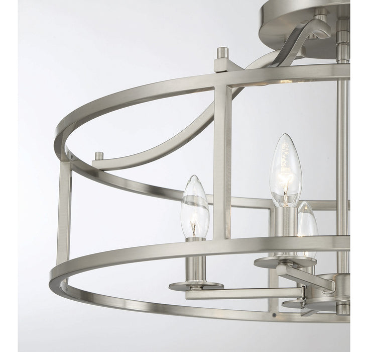 Savoy House 6-1679-5-SN Five Light Semi Flush Mount, Satin Nickel