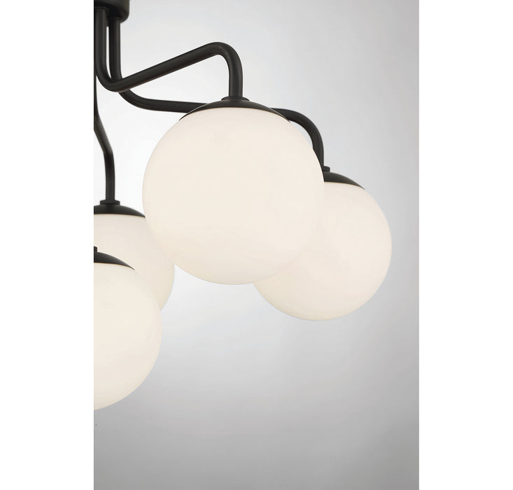 Savoy House 6-1950-6-89 Six Light Semi-Flush Mount, Matte Black