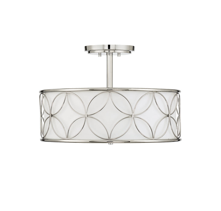 Savoy House 6-1953-4-109 Four Light Semi-Flush Mount, Polished Nickel