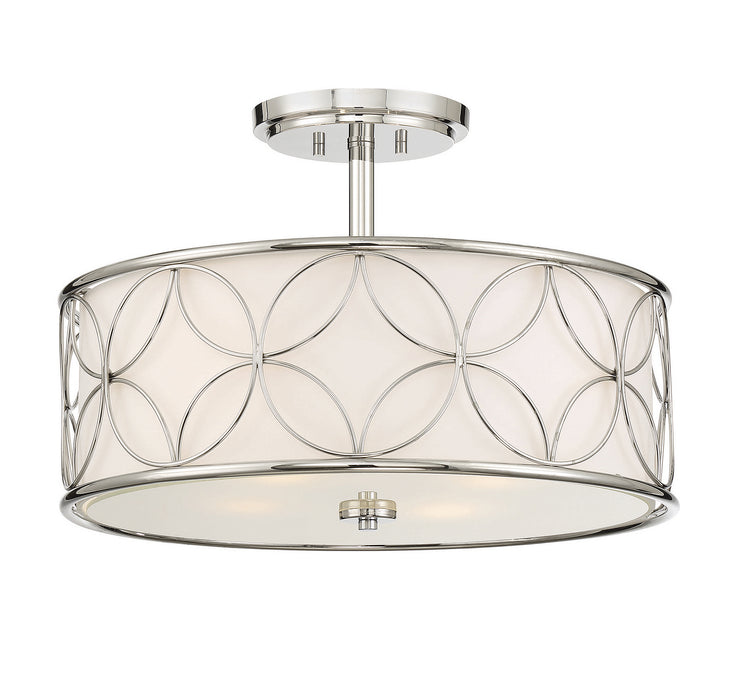 Savoy House 6-1953-4-109 Four Light Semi-Flush Mount, Polished Nickel
