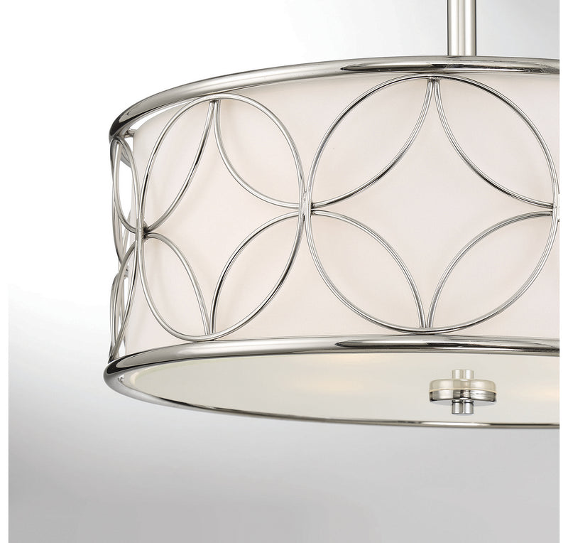 Savoy House 6-1953-4-109 Four Light Semi-Flush Mount, Polished Nickel