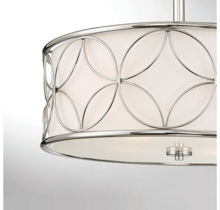 Savoy House 6-1953-4-109 Four Light Semi-Flush Mount, Polished Nickel