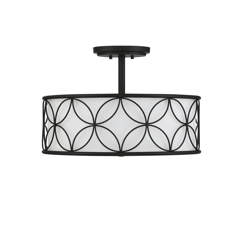 Savoy House 6-1953-4-89 Four Light Semi-Flush Mount, Matte Black