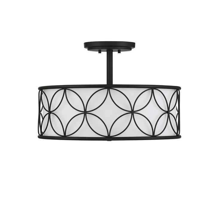 Savoy House 6-1953-4-89 Four Light Semi-Flush Mount, Matte Black