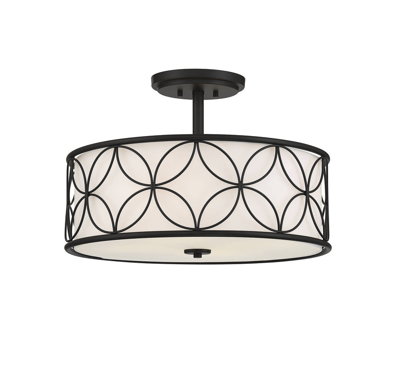 Savoy House 6-1953-4-89 Four Light Semi-Flush Mount, Matte Black
