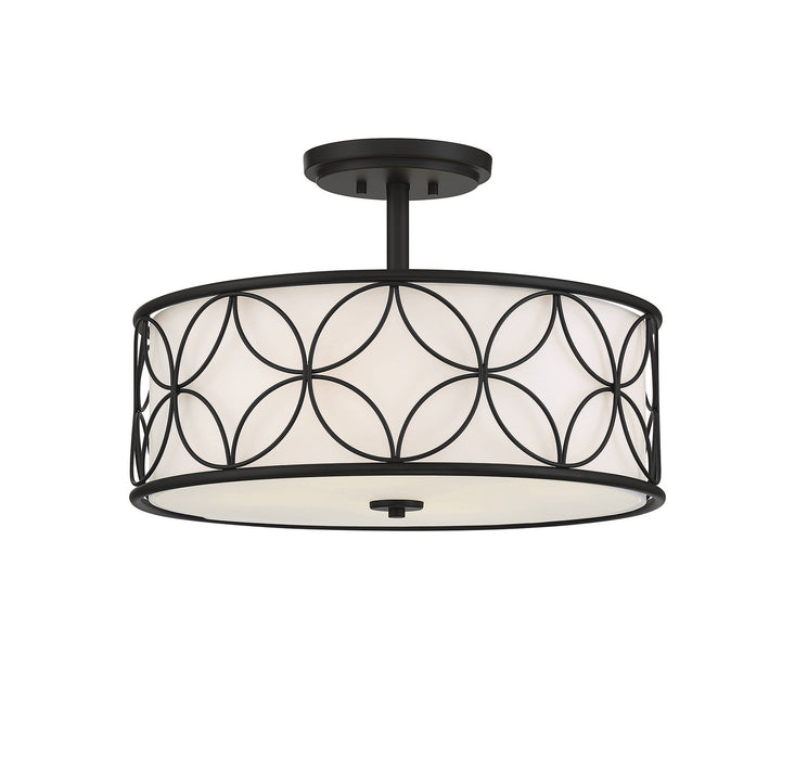 Savoy House 6-1953-4-89 Four Light Semi-Flush Mount, Matte Black
