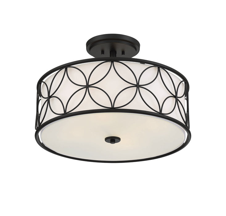 Savoy House 6-1953-4-89 Four Light Semi-Flush Mount, Matte Black