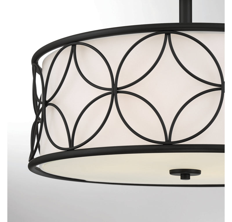 Savoy House 6-1953-4-89 Four Light Semi-Flush Mount, Matte Black