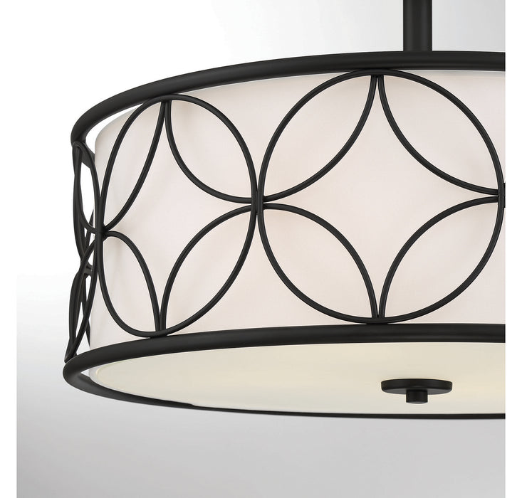 Savoy House 6-1953-4-89 Four Light Semi-Flush Mount, Matte Black