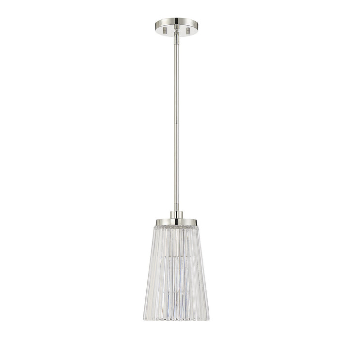 Savoy House 7-1742-1-109 One Light Pendant, Polished Nickel