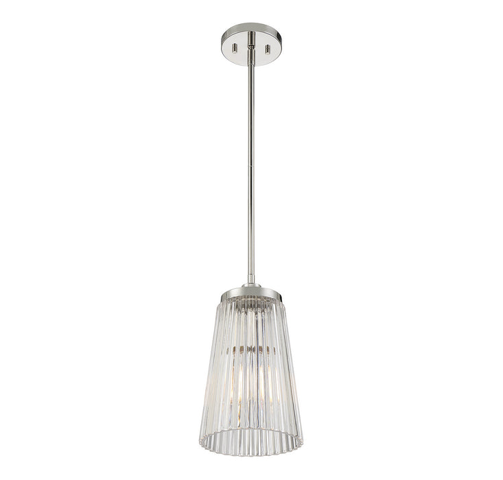 Savoy House 7-1742-1-109 One Light Pendant, Polished Nickel