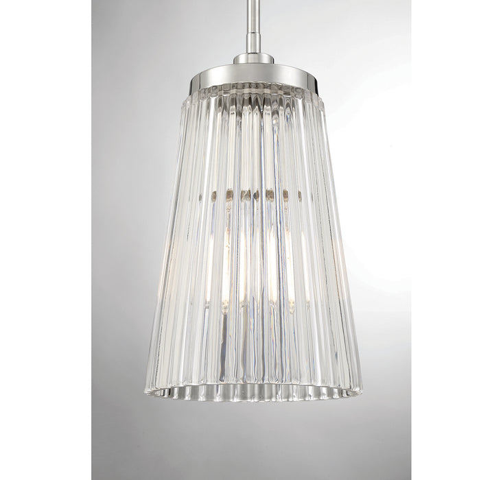 Savoy House 7-1742-1-109 One Light Pendant, Polished Nickel