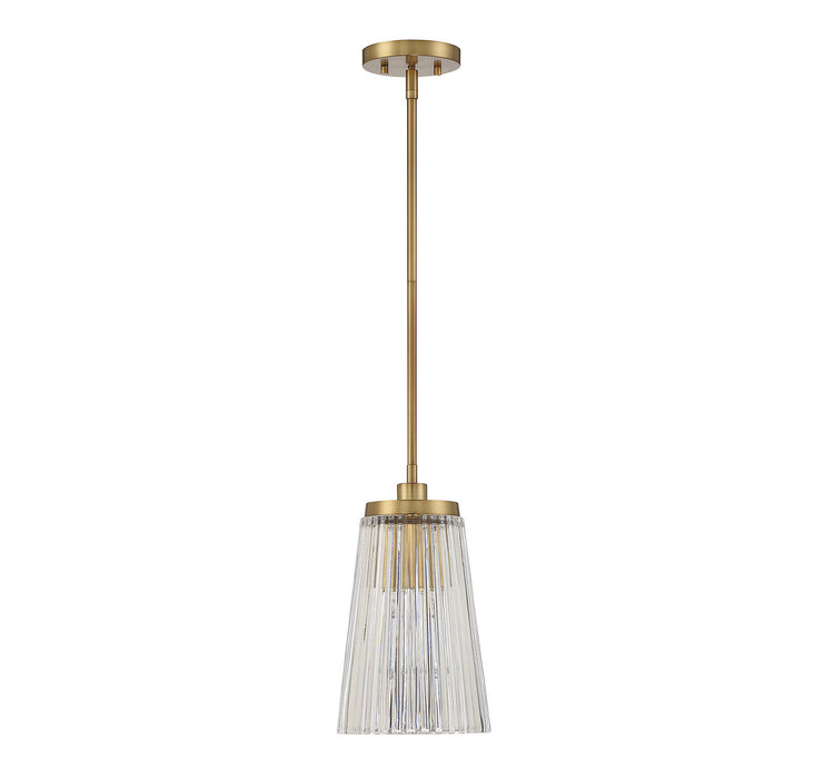 Savoy House 7-1742-1-322 One Light Pendant, Warm Brass