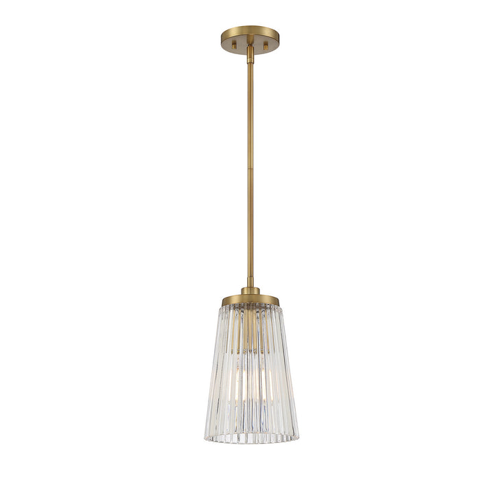 Savoy House 7-1742-1-322 One Light Pendant, Warm Brass