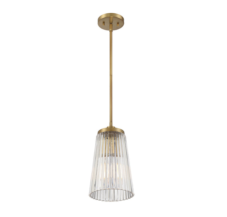 Savoy House 7-1742-1-322 One Light Pendant, Warm Brass